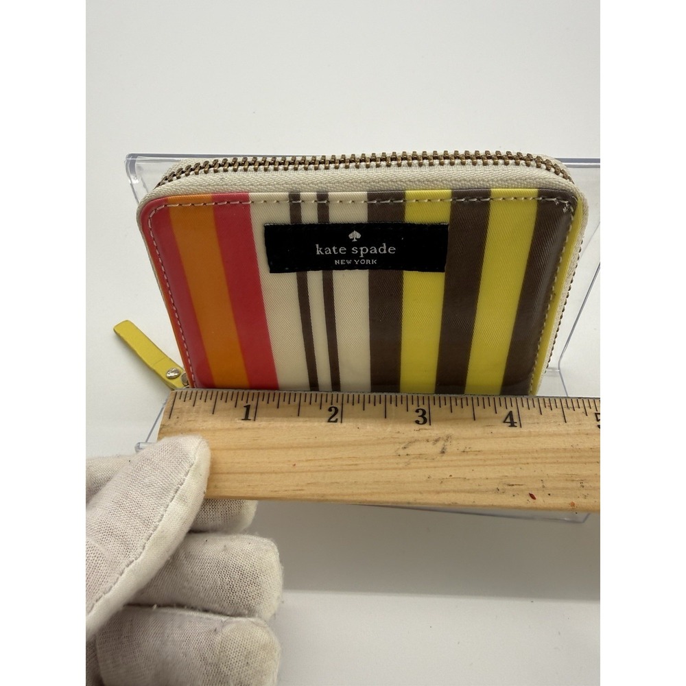 Kate Spade Women's Multicolor Striped Small Zip Around Wallet - Picture 7 of 7